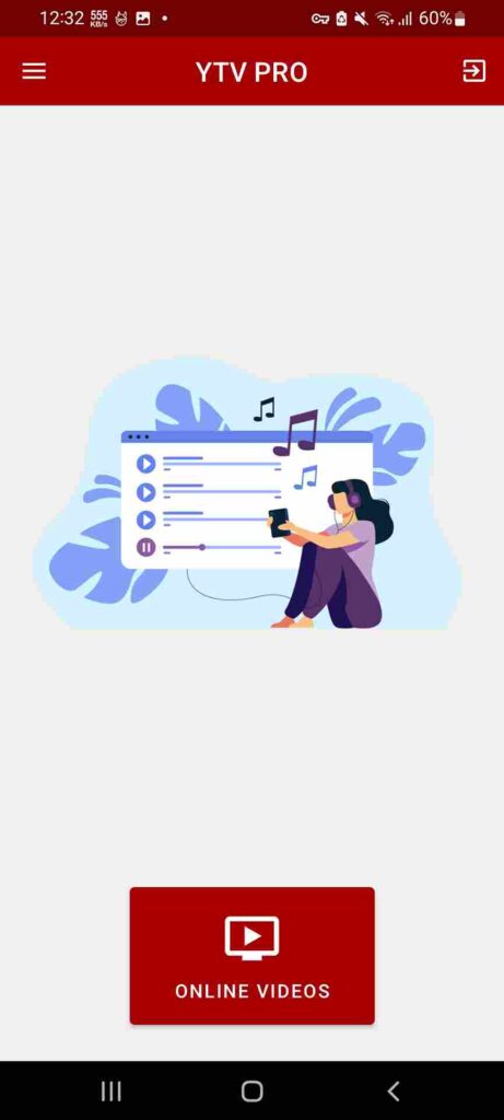 واجهة مشغل YTV Player Pro 2